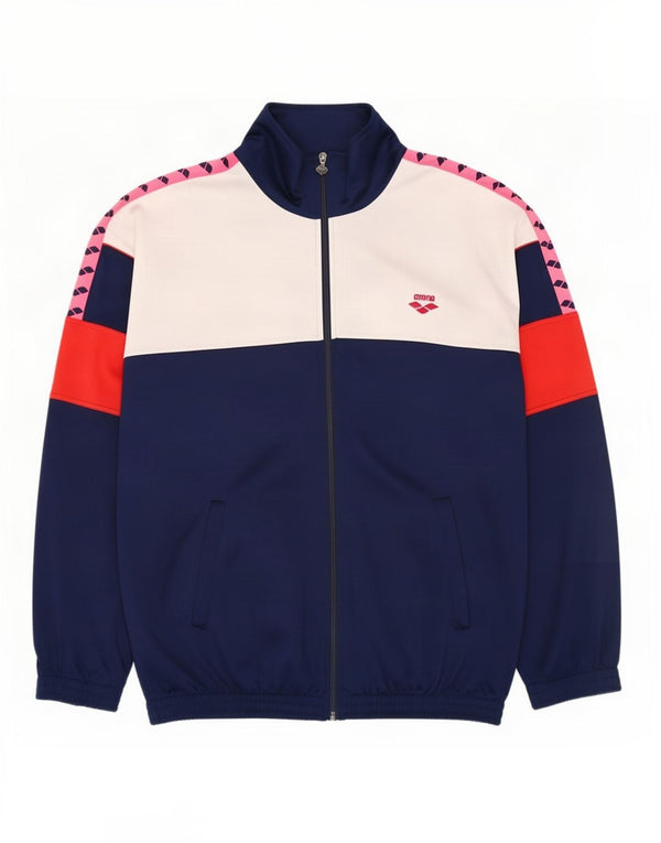 Giacca da ginnastica grafica da uomo Arena XL Colorblock blu navy