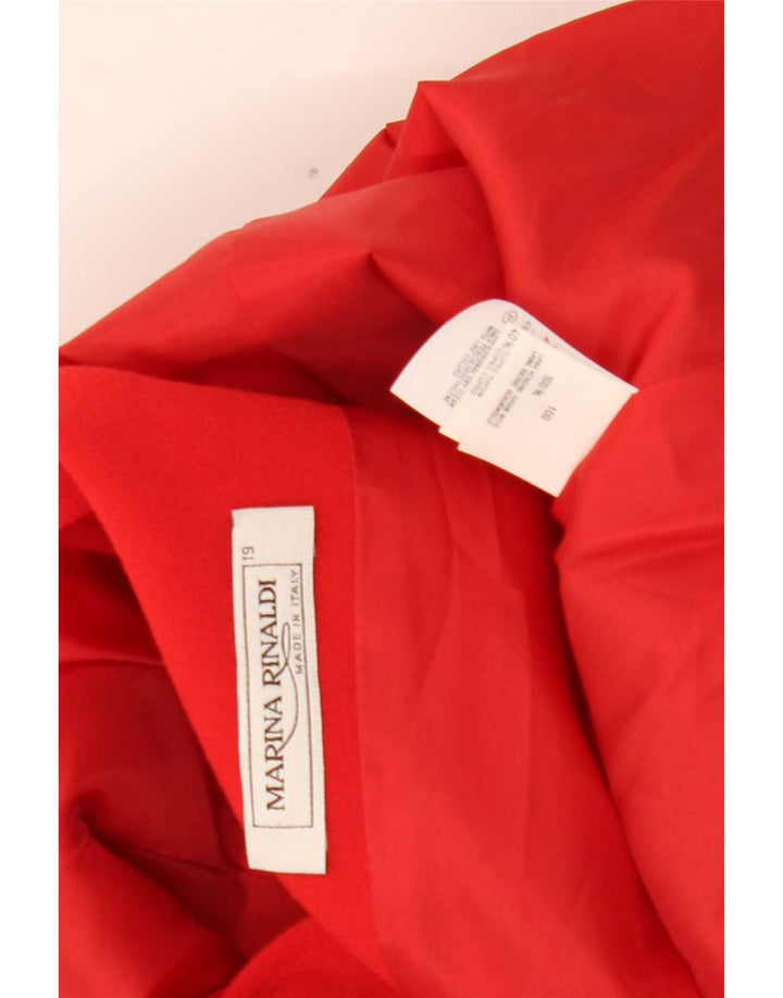 Giacca blazer oversize da donna a 1 bottone Marina Rinaldi taglia 19 piccola rossa
