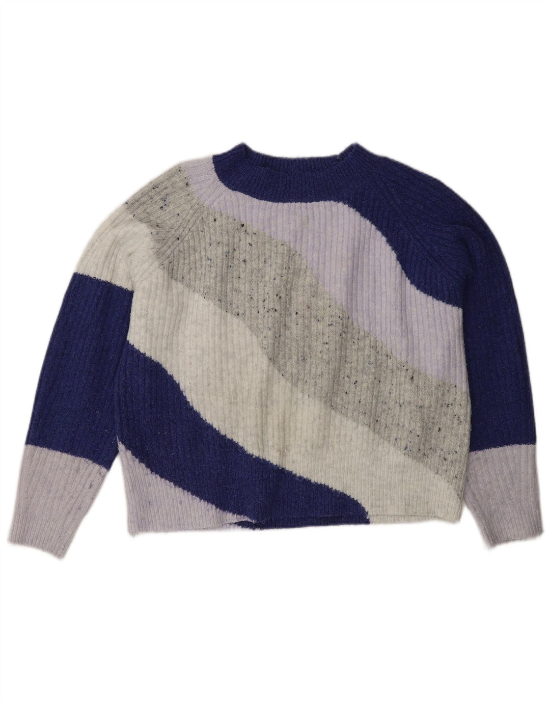 Maglione maglione girocollo corto da donna Marks & Spencer UK 10 piccolo multicolore