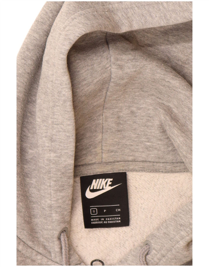Maglione con cappuccio e zip oversize da donna Nike UK 10 piccolo cotone grigio