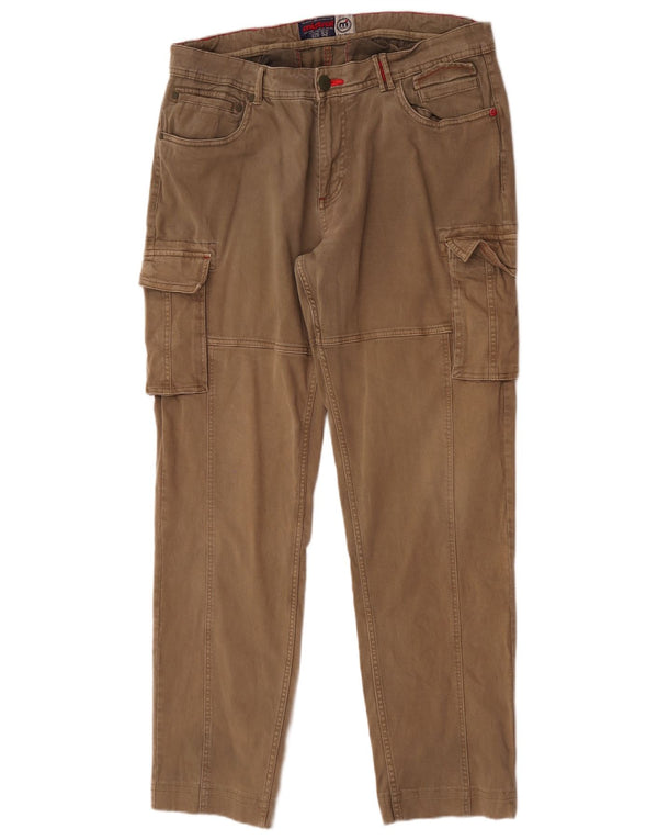 Pantaloni cargo dritti da uomo Mistral IT 52 Large W36 L32 Cotone Beige
