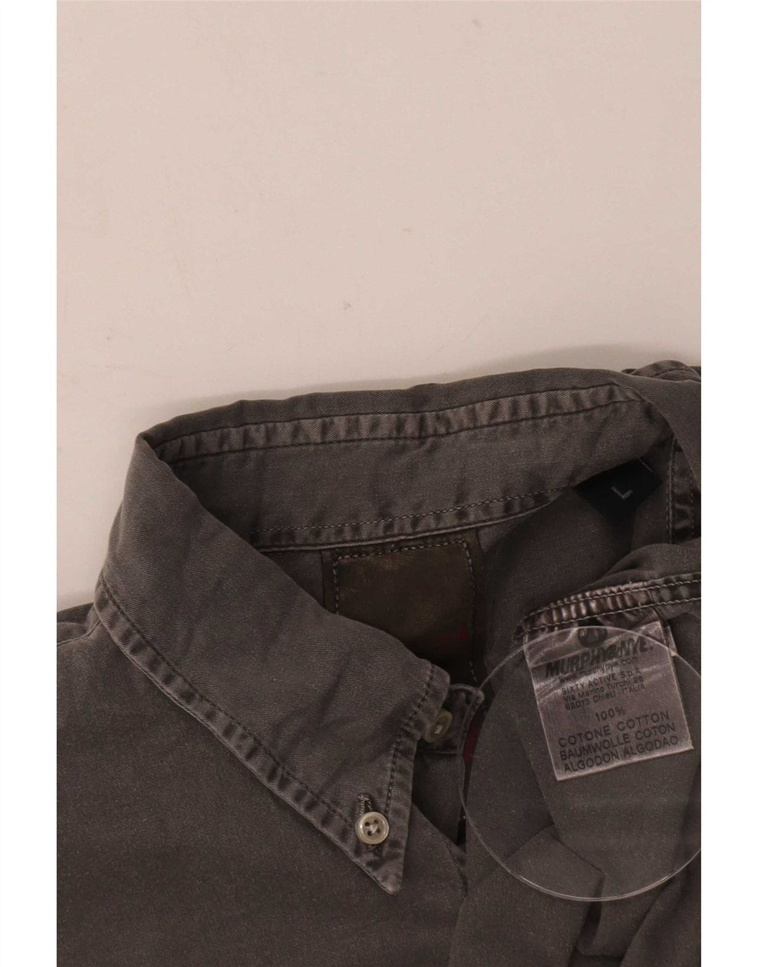 Camicia di jeans da uomo Murphy & Nye grande cotone grigio