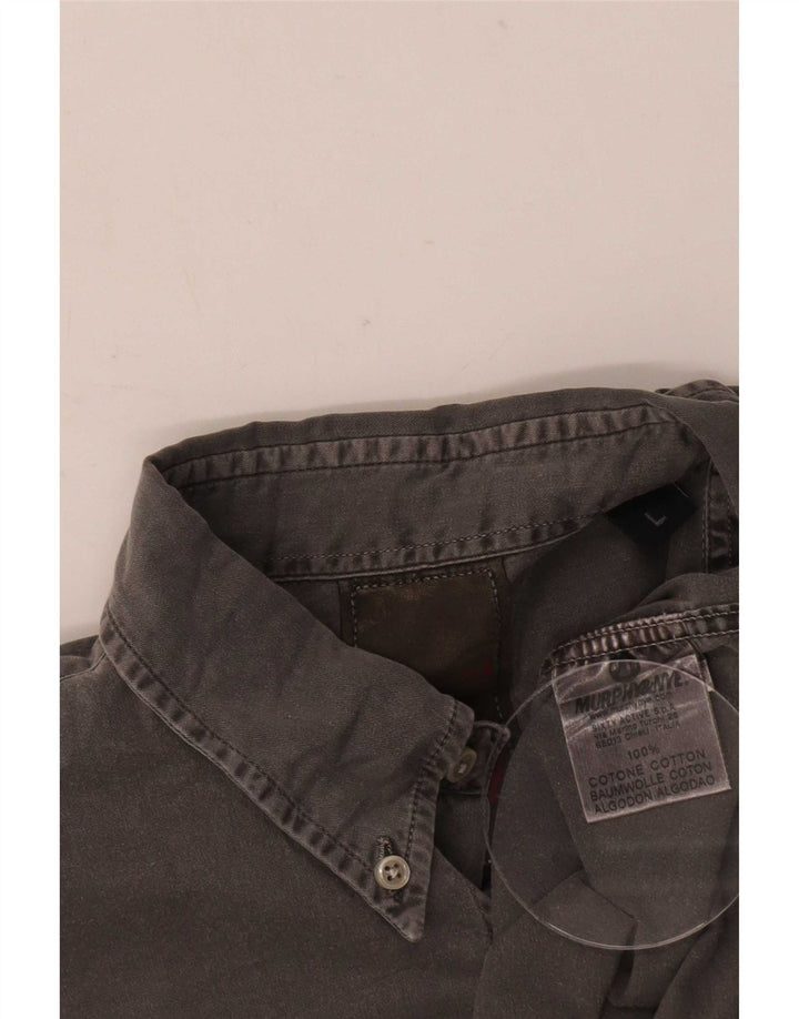 Camicia di jeans da uomo Murphy & Nye grande cotone grigio