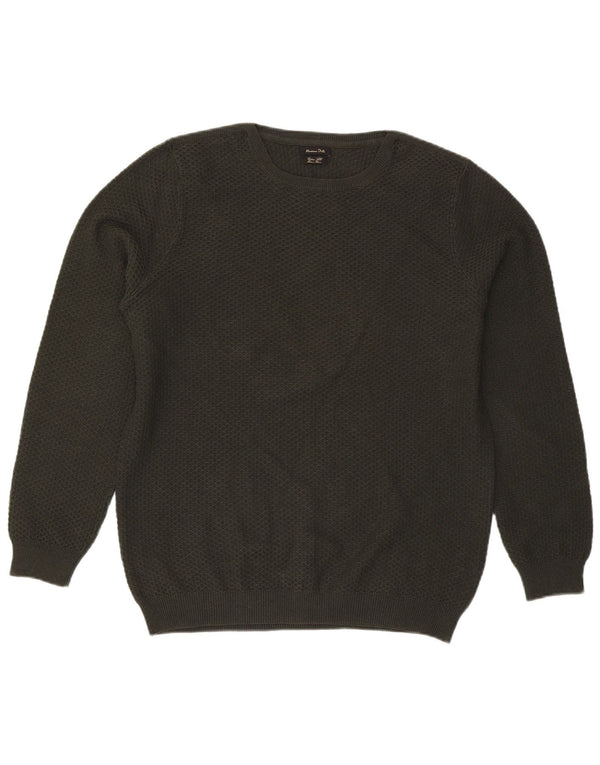Maglione maglione girocollo da uomo Massimo Dutti XL cotone verde