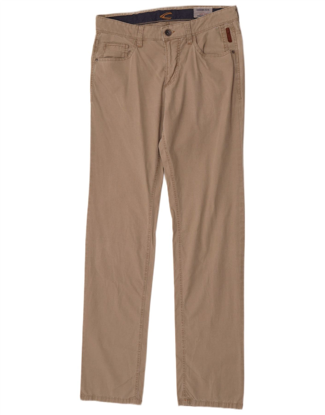 Pantaloni casual dritti da uomo Camel Active W33 L36 in cotone beige