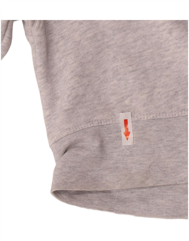 Felpa con grafica corta Nike da donna UK 10 Small Grey Flecked