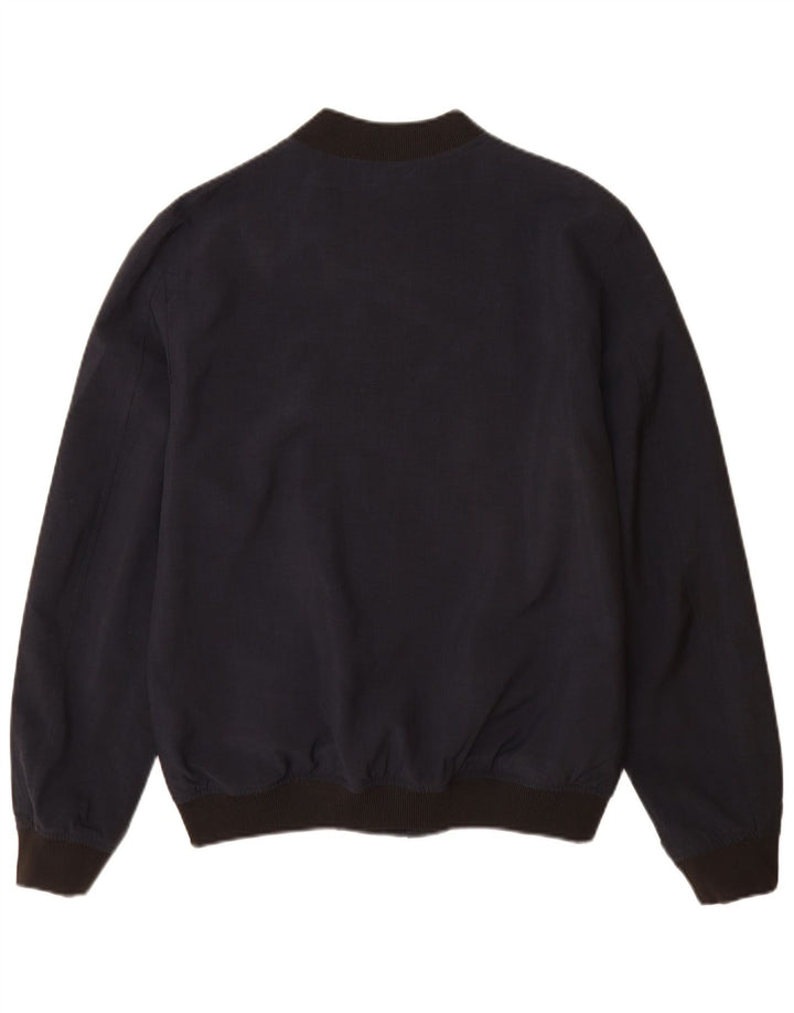 Giubbotto bomber da uomo Zara UK 40 grande poliestere blu navy