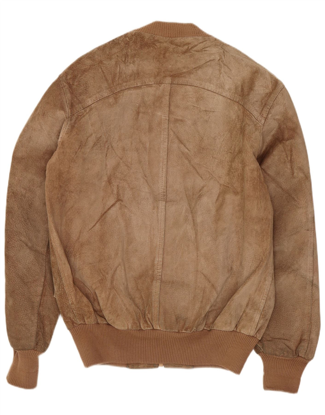 Giubbotto bomber da uomo in pelle scamosciata MONPEL IT 46 piccolo in pelle marrone