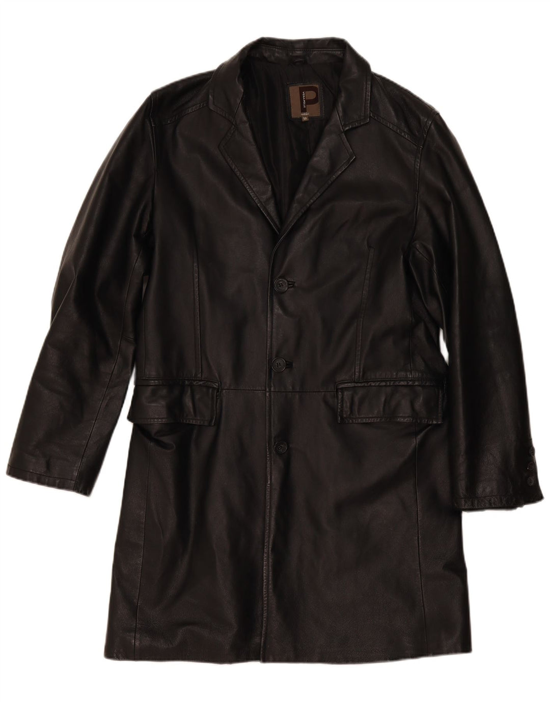 Cappotto In Pelle Uomo Conbipel IT 50 Large Pelle Nera