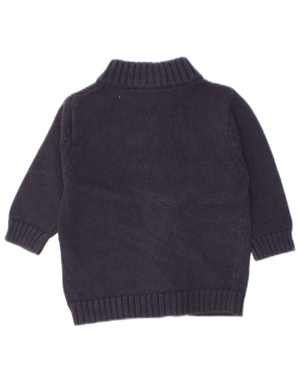 Maglione cardigan grafico per neonati Timberland 3-6 mesi in cotone blu navy