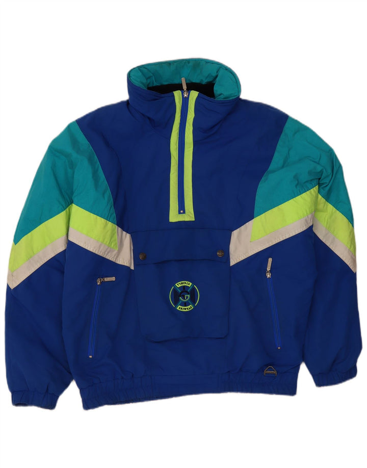 Giacca da sci pullover da uomo Tyrolia UK 40 Large Blu Colourblock Poliestere