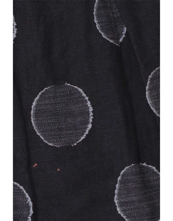 White Stuff Abito a trapezio da donna UK 12 Medio Cotone geometrico blu navy
