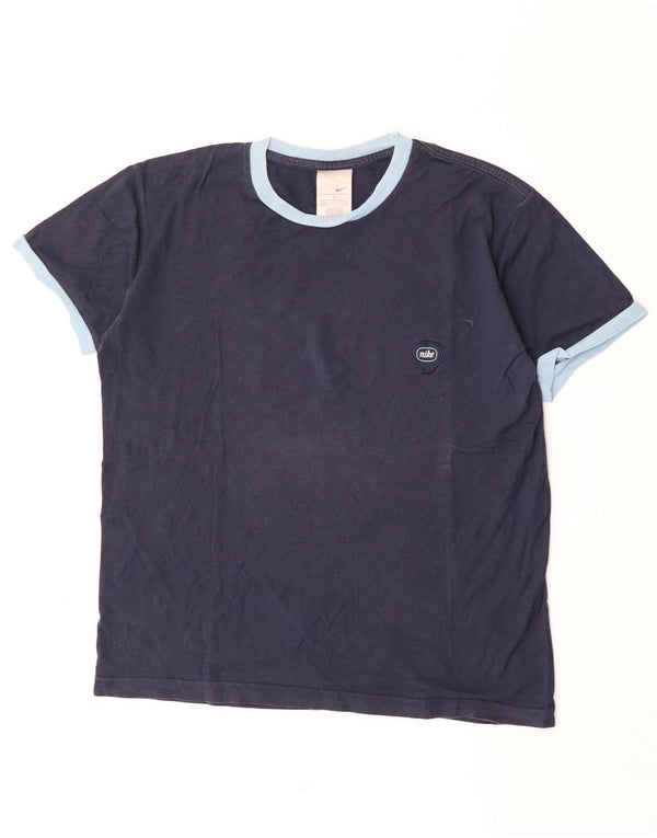 T-shirt da uomo Nike Top UK 42/44 grande cotone blu navy