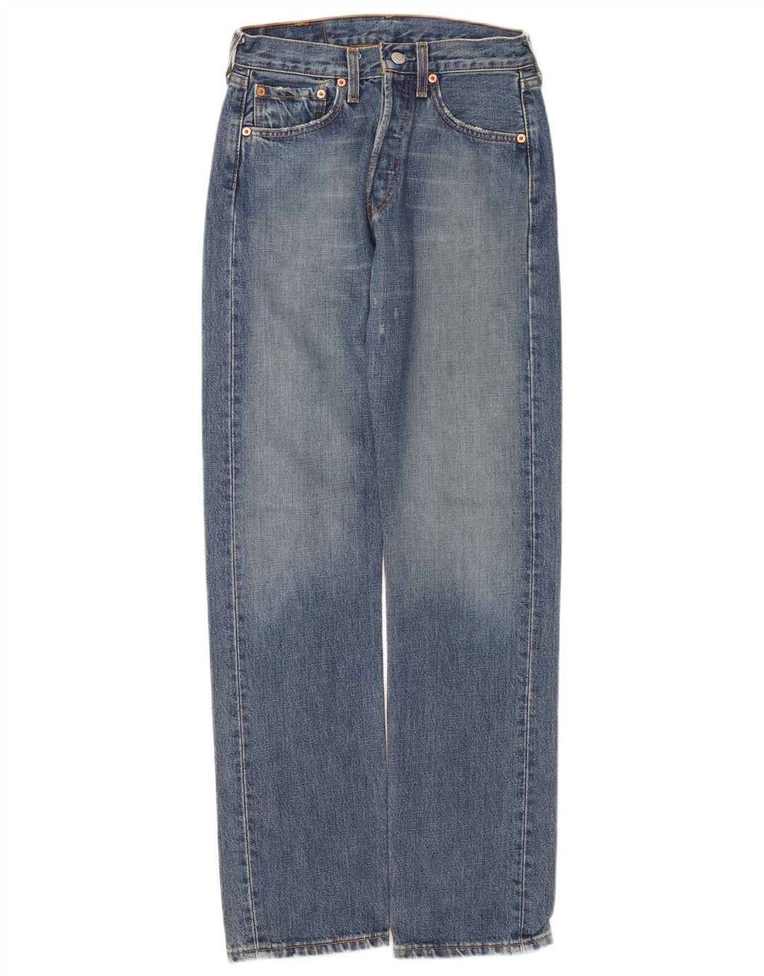 Levi's Uomo 501 Jeans dritti invecchiati W27 L32 Cotone Blu