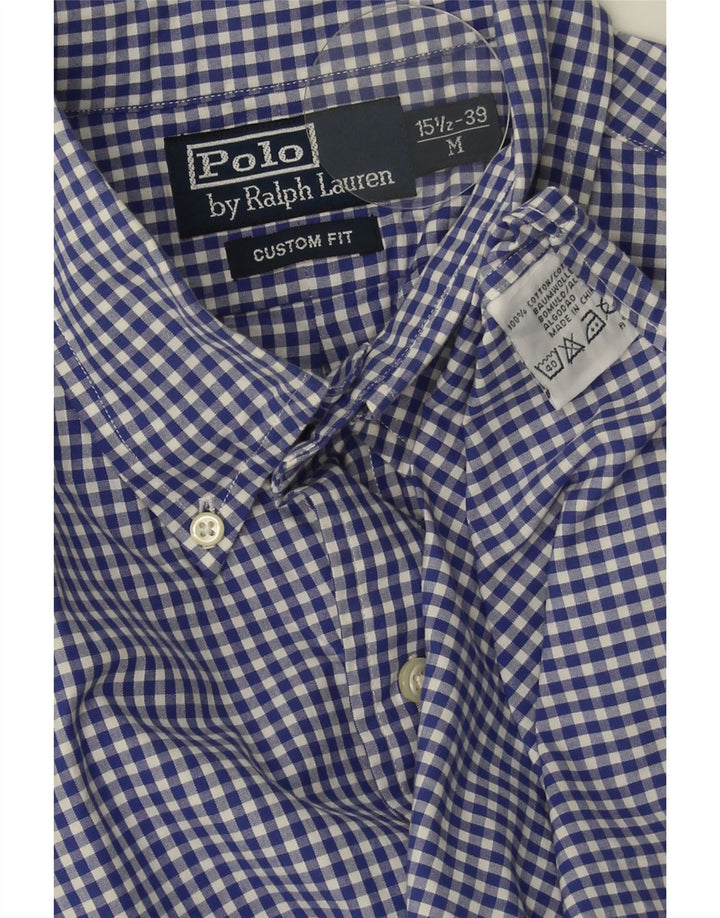 Polo Ralph Lauren Camicia da uomo Taglia 39 15 1/2 Medium Blu Navy a quadretti