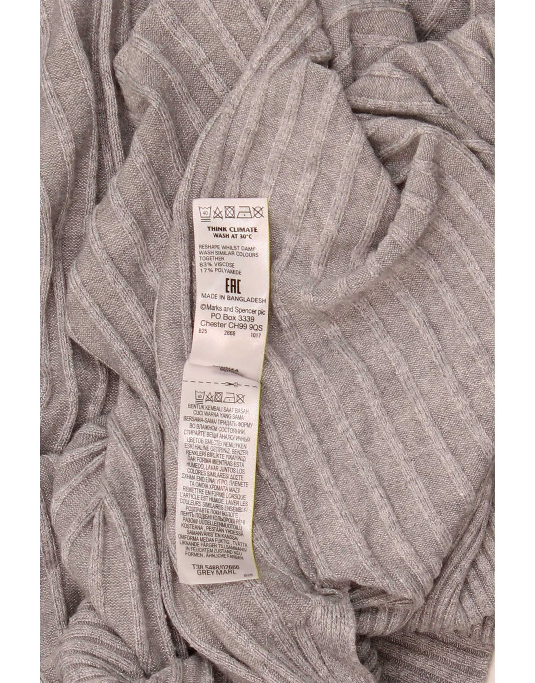 Maglione cardigan aperto lungo da donna Marks & Spencer UK 14 Grigio medio