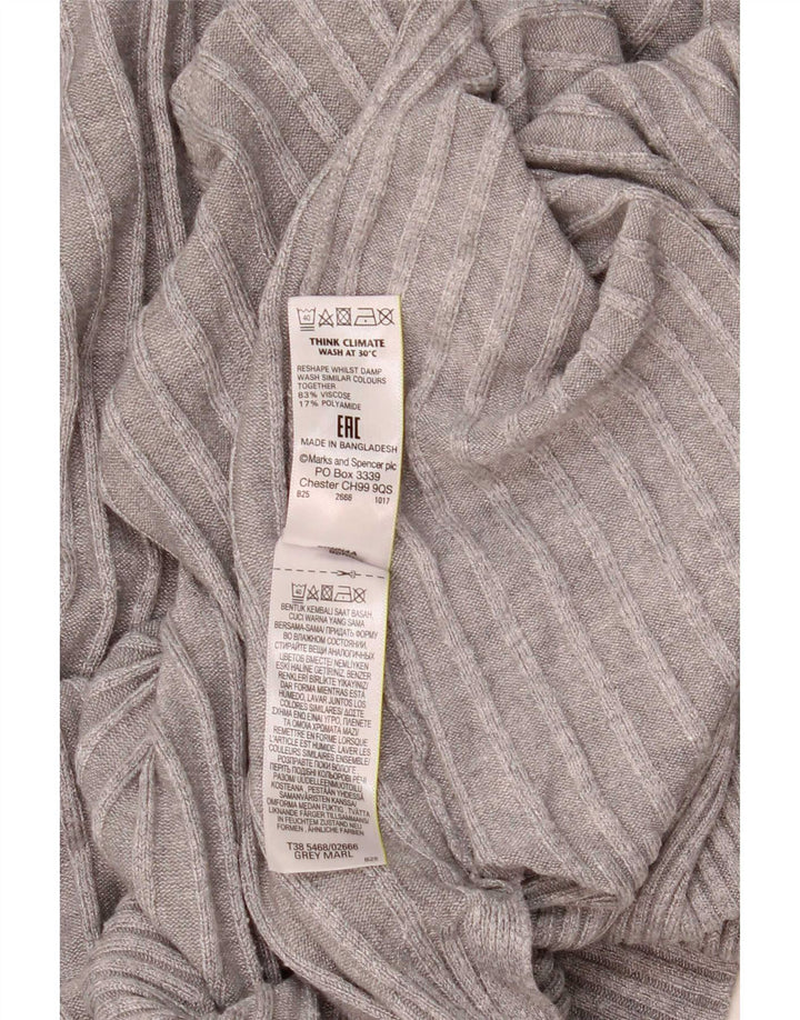 Maglione cardigan aperto lungo da donna Marks & Spencer UK 14 Grigio medio