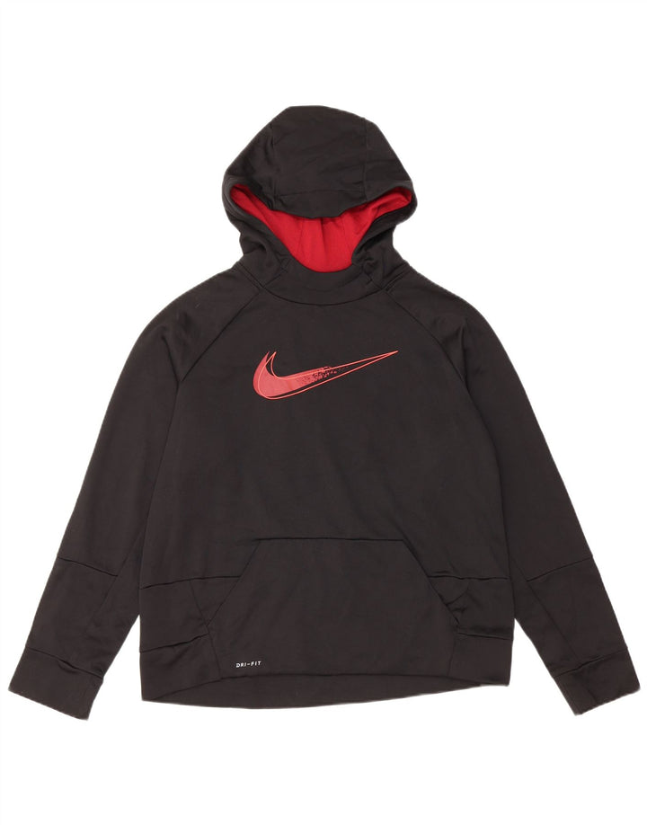 Maglione con cappuccio grafico NIKE Dri Fit da ragazzo 13-14 anni XL poliestere nero