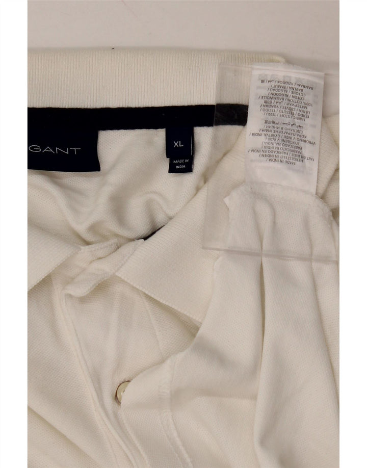 GANT Mens Polo Shirt XL White Cotton