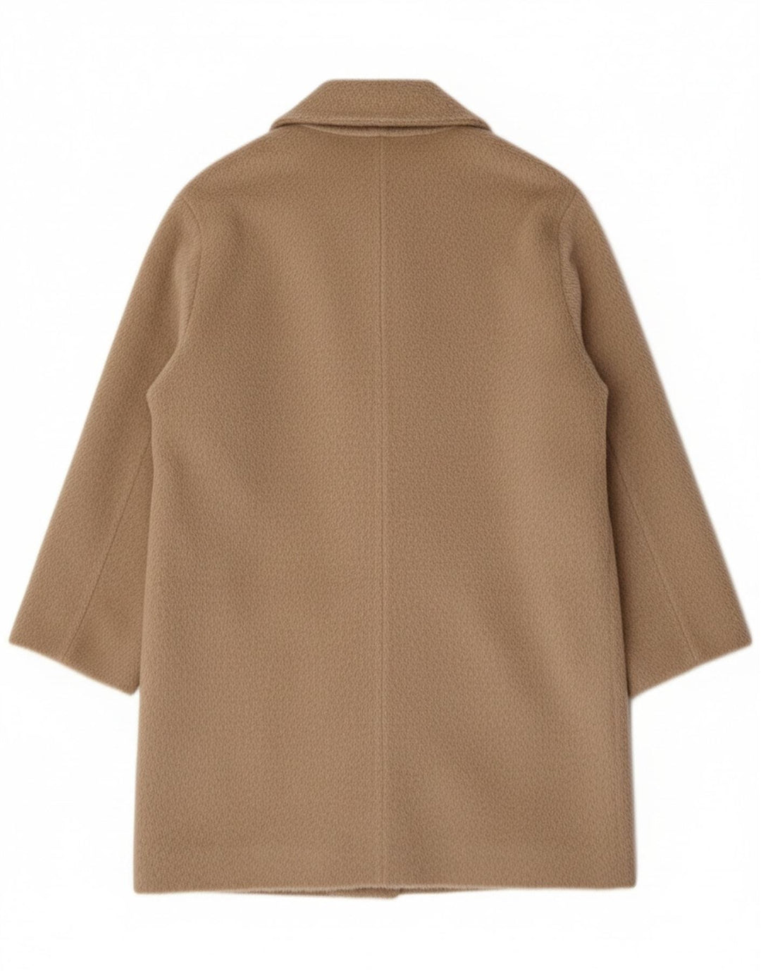 Cappotto oversize da donna vintage UK 12 in lana beige medio