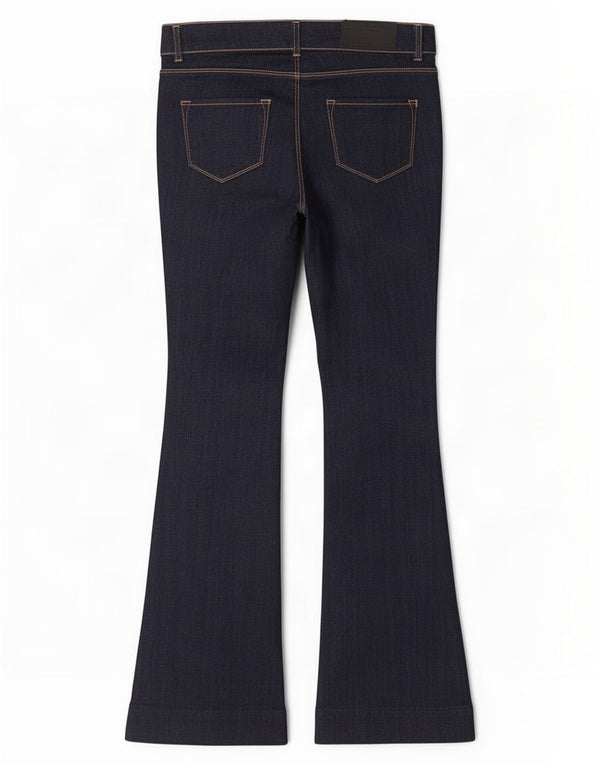 Jeans Svasati Da Donna Benetton IT 40 Small W30 L33 Blu Navy Cotone