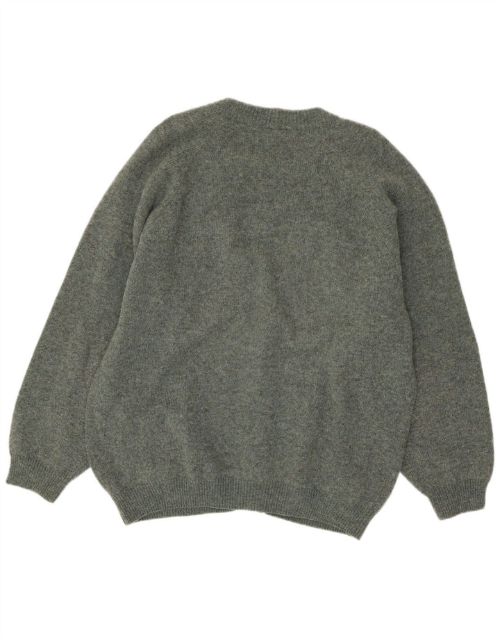 Maglione Cardigan Uomo VINTAGE IT 50 Lana Verde Medio