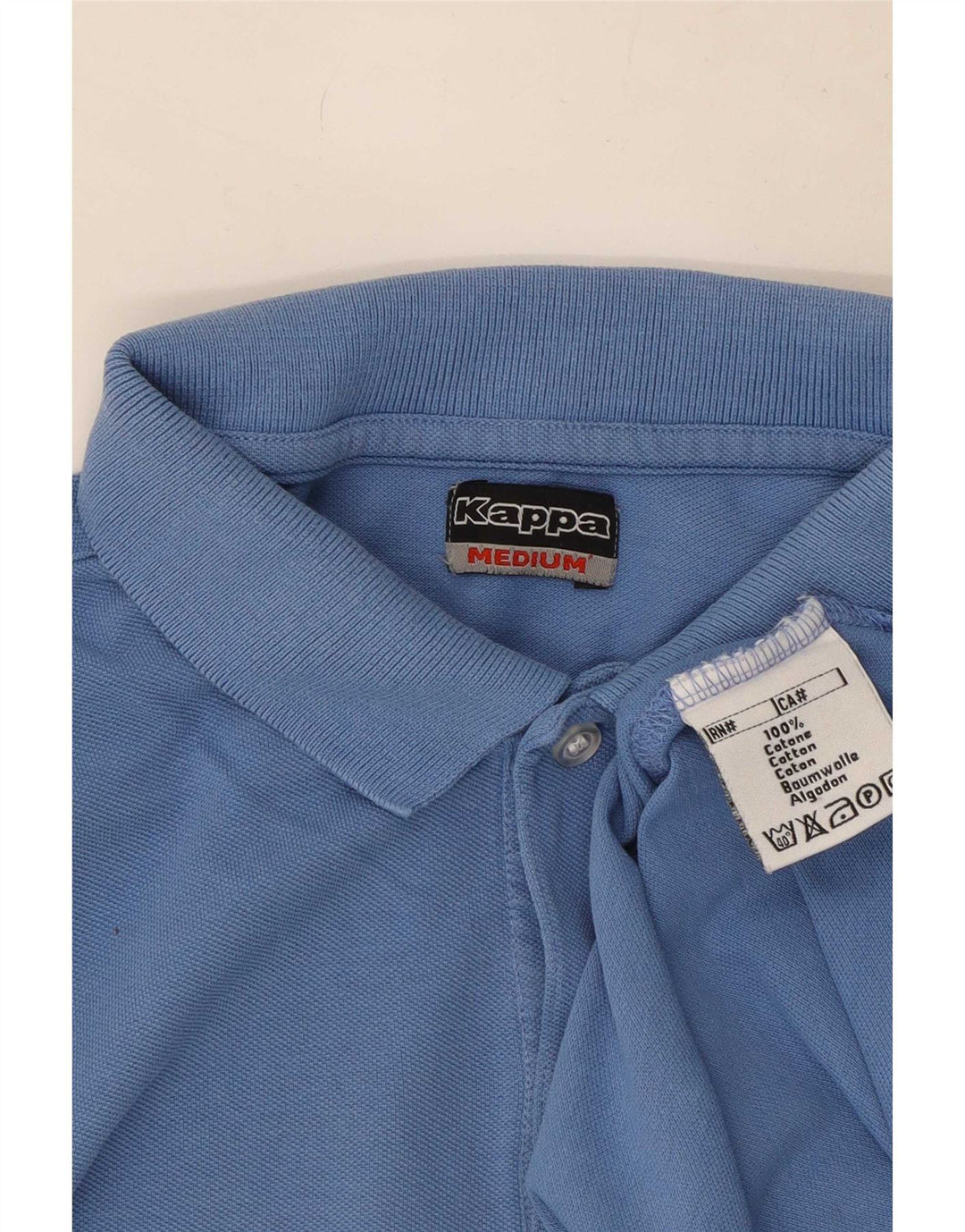 Polo Kappa Uomo Blu Medio in cotone