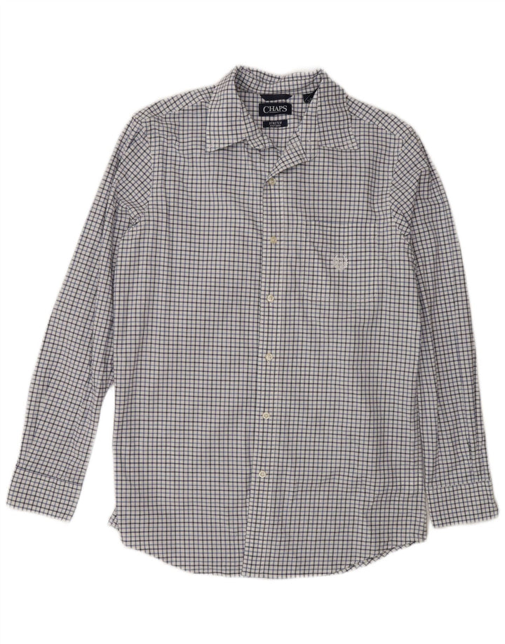 Camicia Oxford da uomo Chaps piccola in cotone a quadri bianchi