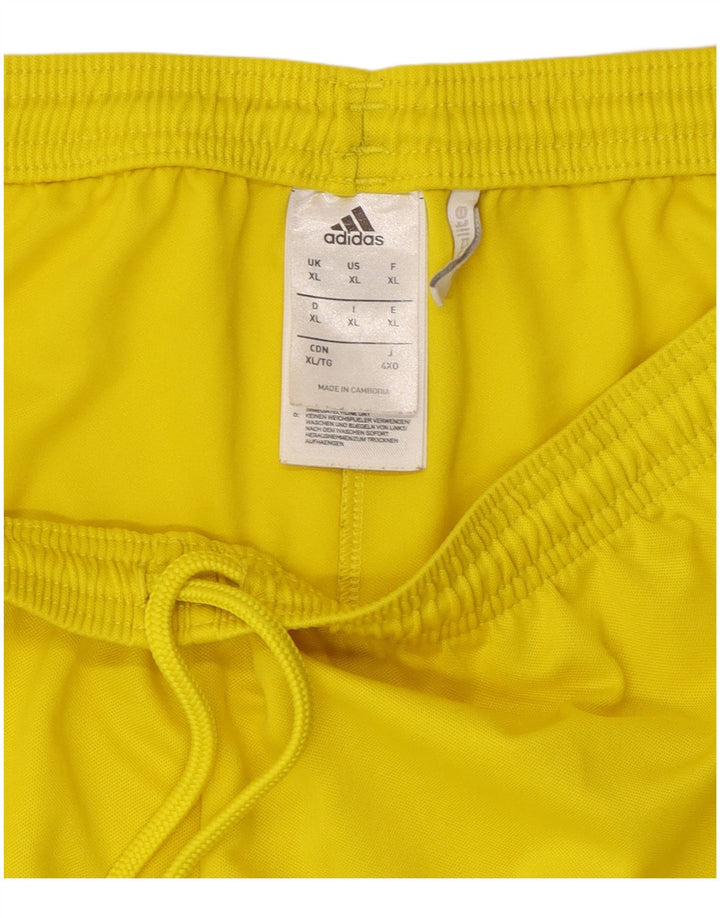 Pantaloncini sportivi Adidas Climalite da uomo XL poliestere giallo