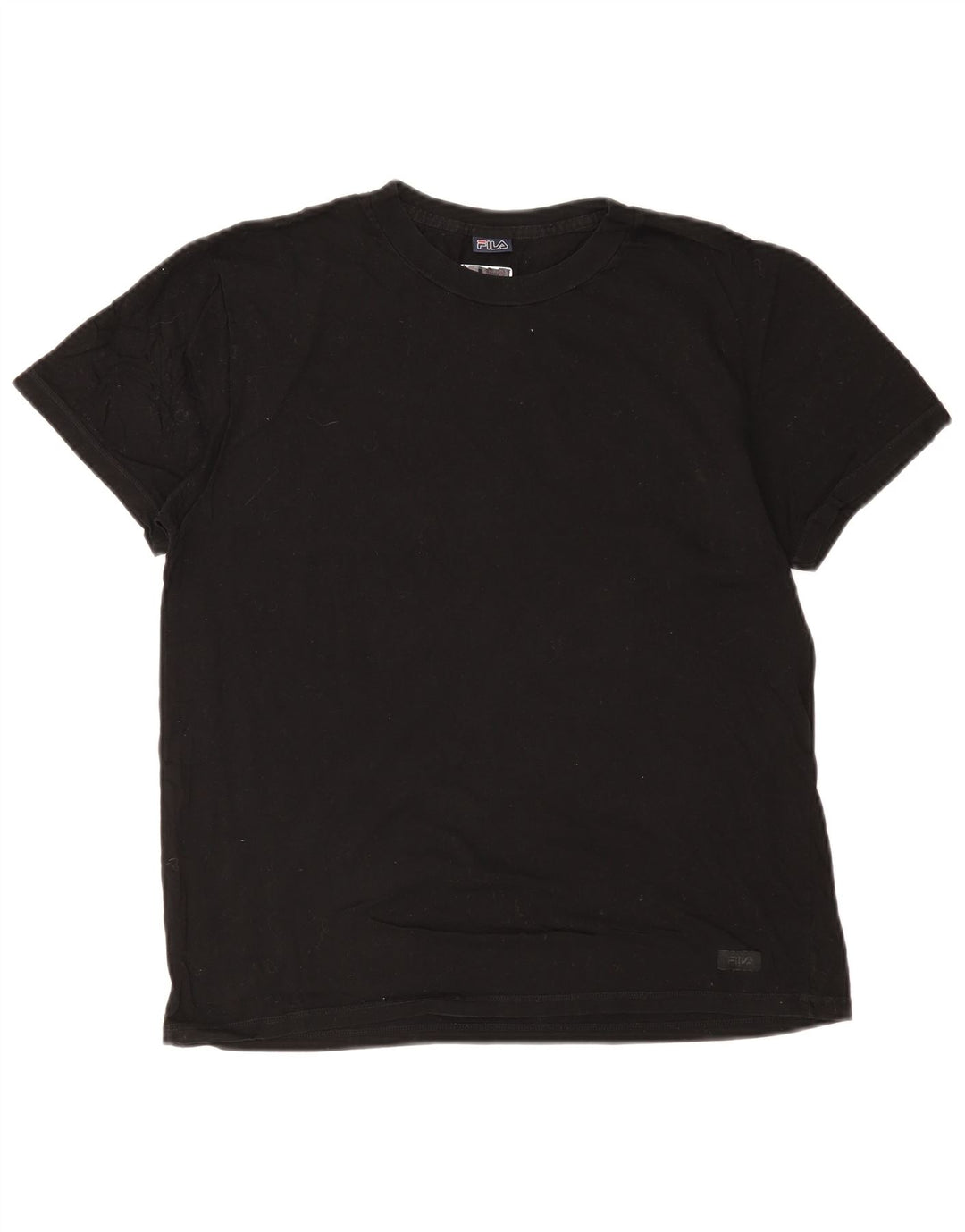 T-shirt Fila da uomo Top in cotone nero medio
