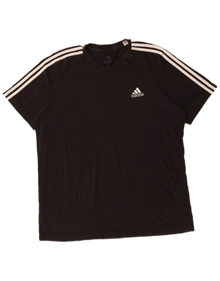 T-shirt da uomo Adidas Top XL in cotone nero