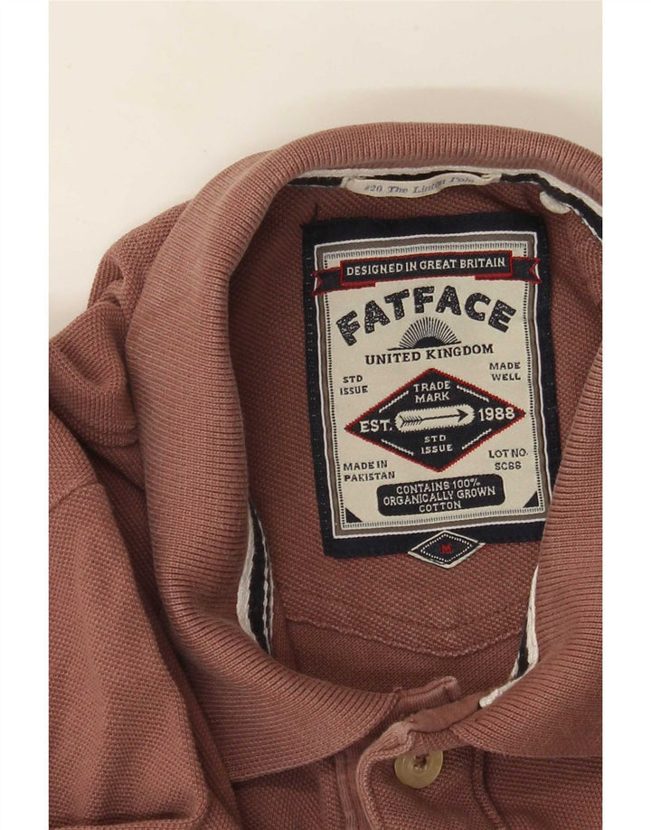 Polo da uomo a maniche lunghe Fat Face in cotone marrone medio