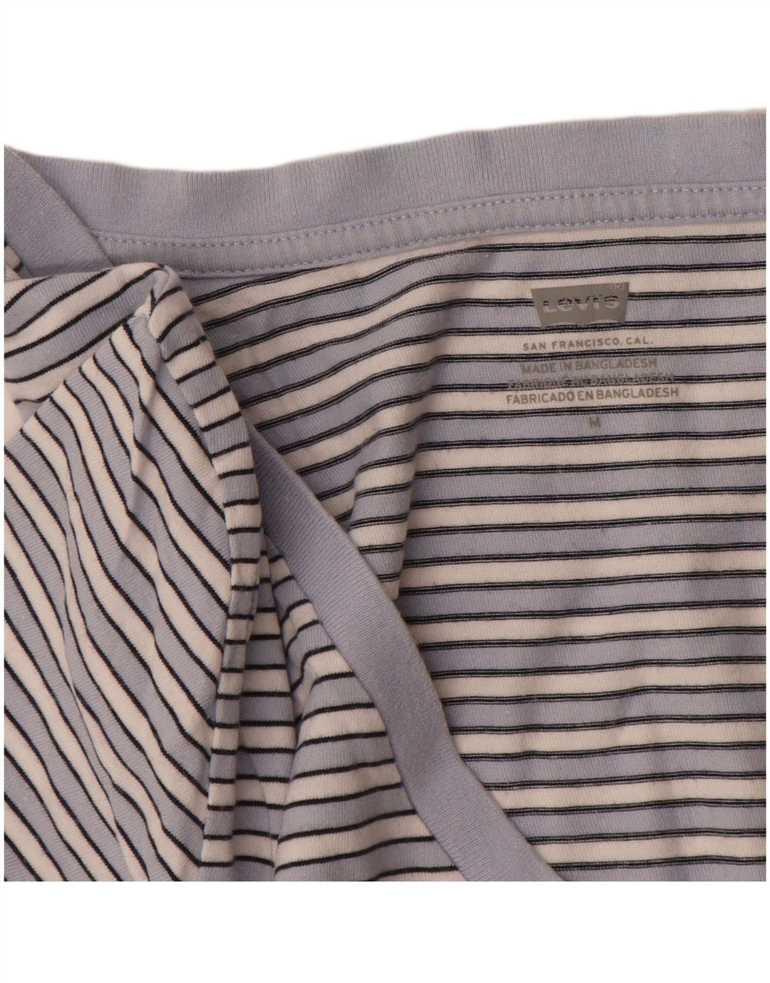 T-shirt da donna Levi's Top UK 12 a righe blu medio