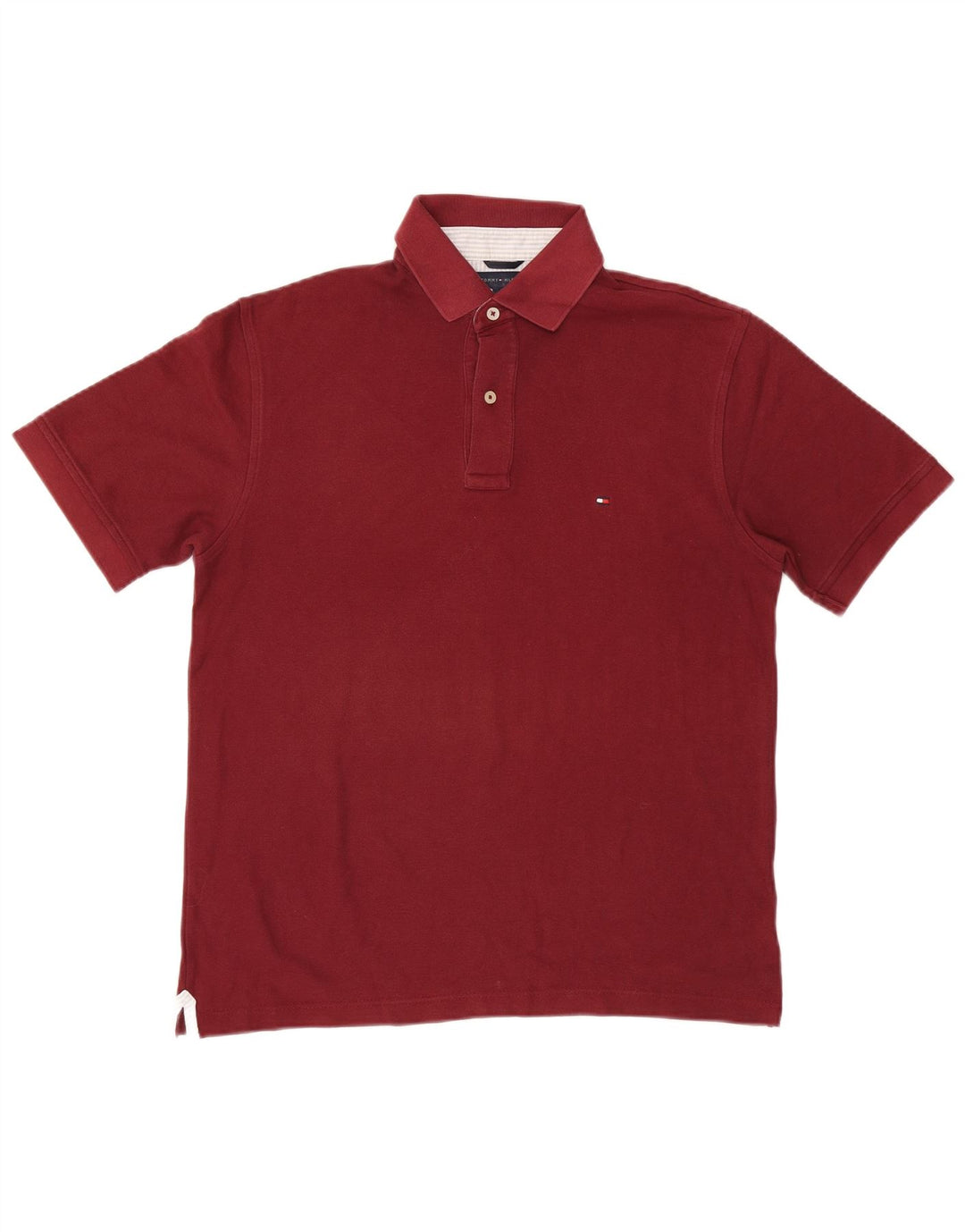 TOMMY HILFIGER Polo da uomo in cotone bordeaux medio