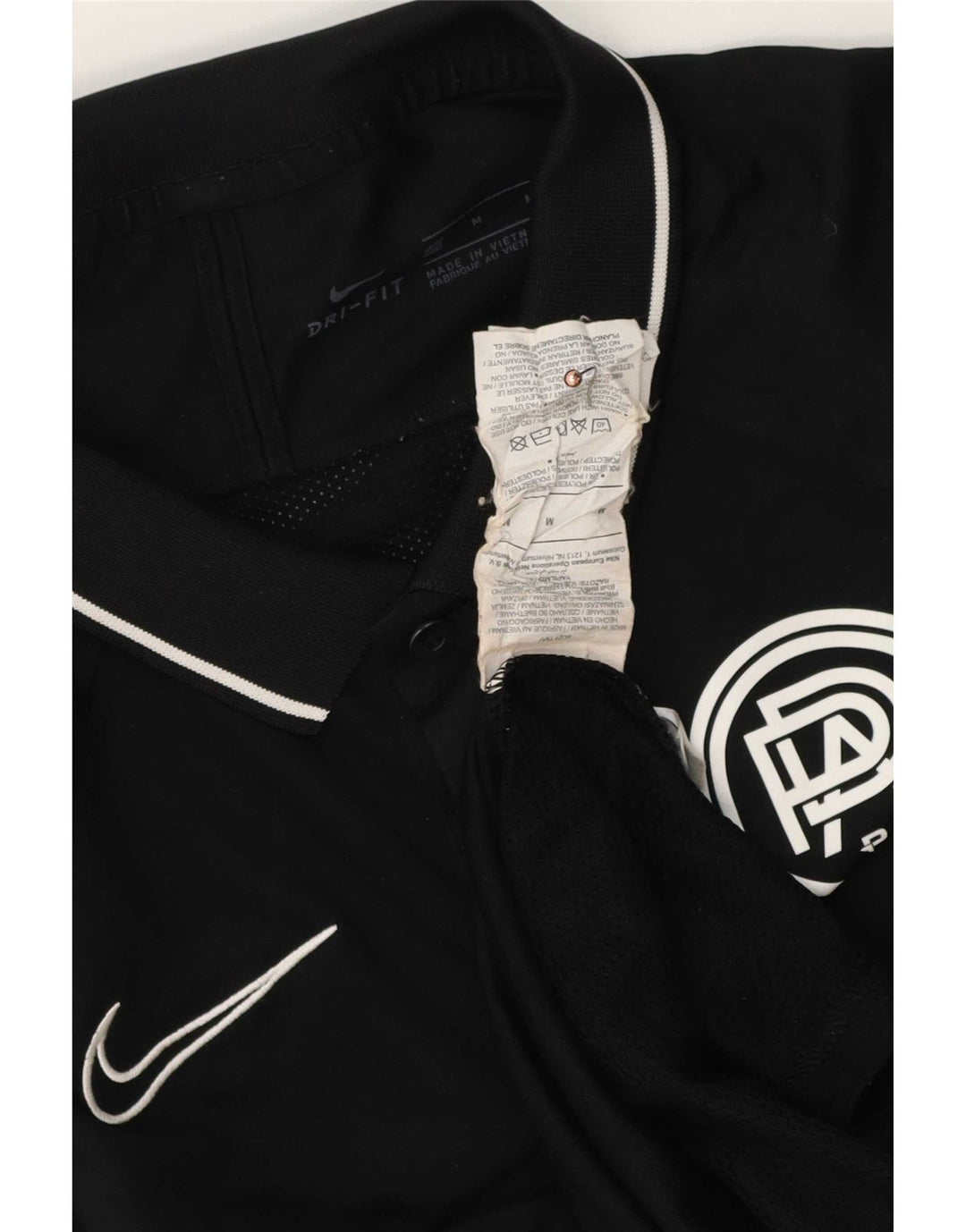 Polo grafica da uomo Nike Pro Direct Academy, blocco colore nero medio