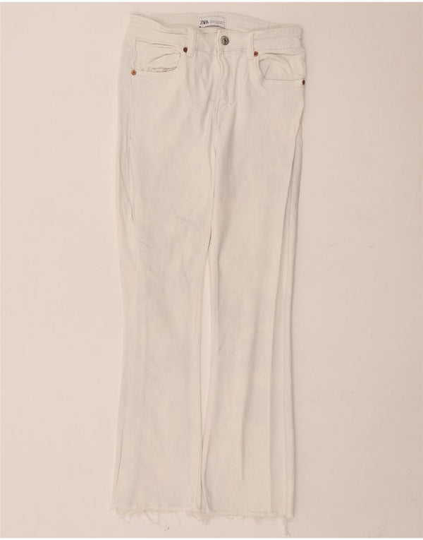 Jeans Bootcut da donna Zara EU 34 2XS W24 L26 Cotone bianco