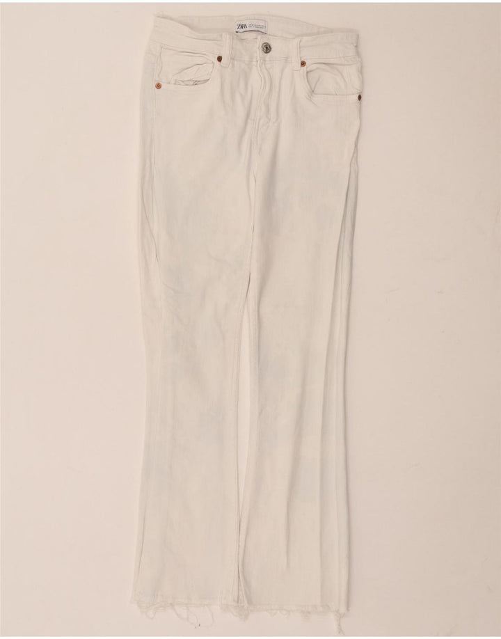 Jeans Bootcut da donna Zara EU 34 2XS W24 L26 Cotone bianco