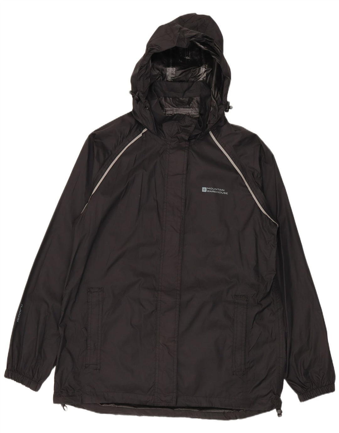 Giacca antipioggia da donna con cappuccio Mountain Warehouse UK 12 media nylon nero