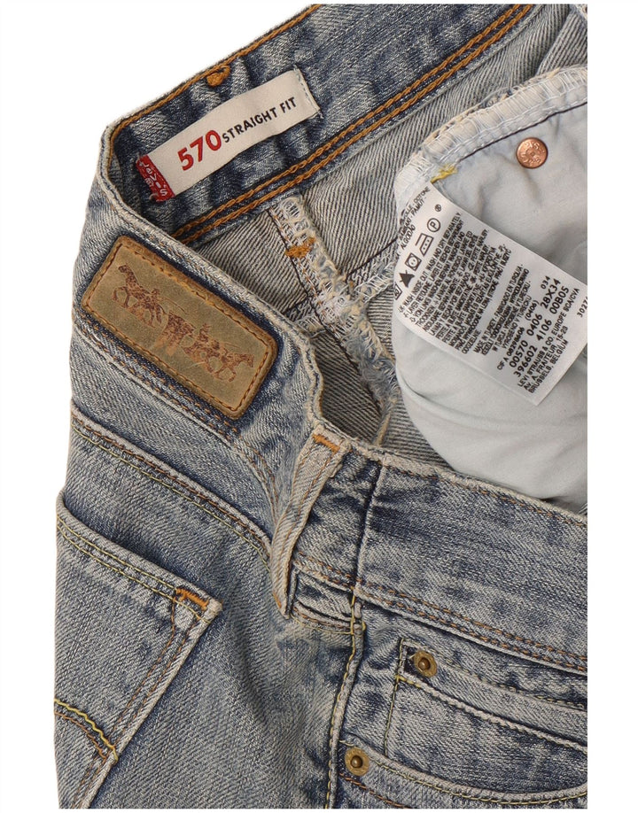 Jeans dritti Levi's 570 da donna W28 L30 cotone blu