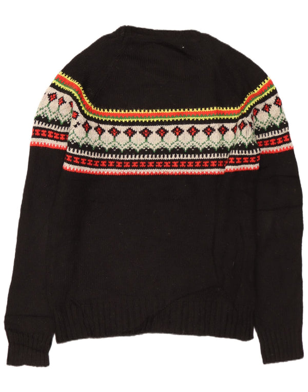 Maglione maglione girocollo da uomo SUPERDRY medio nero acrilico Fair Isle