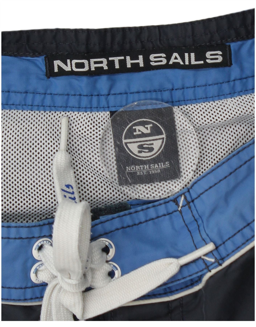 Pantaloncini da bagno da uomo North Sails blu medio color block in poliammide