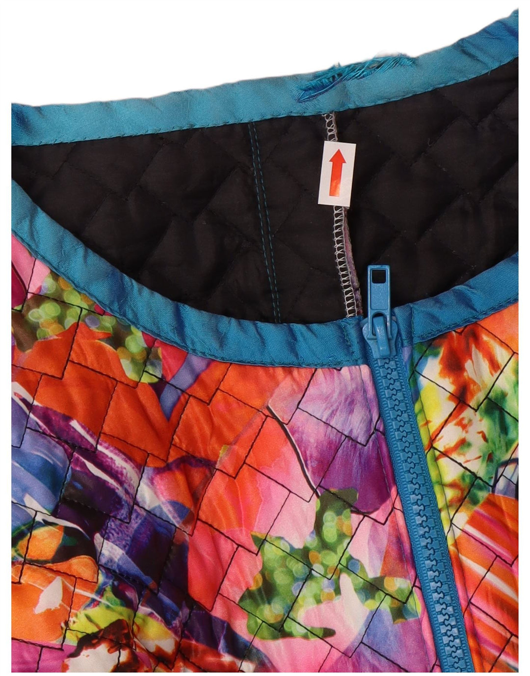 Abito vintage da donna a vestaglia UK 14 floreale multicolore medio