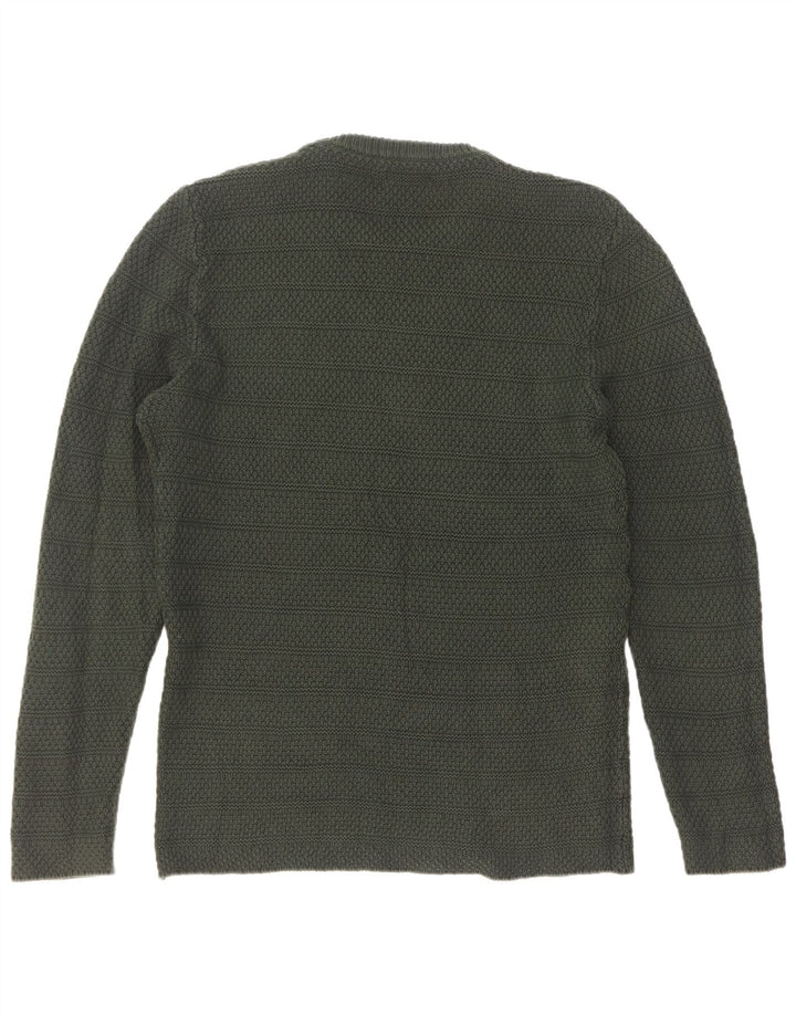 Maglione maglione girocollo da uomo Zara grande verde