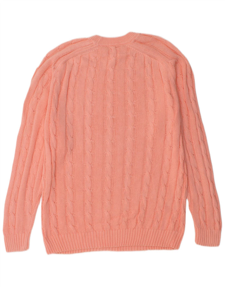 Maglione maglione girocollo vintage da uomo grande rosa