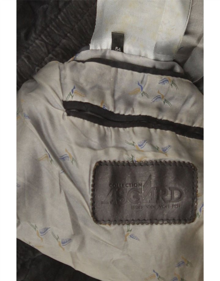 Giacca in pelle scamosciata da uomo Asgard IT 54 2XL Pelle blu navy