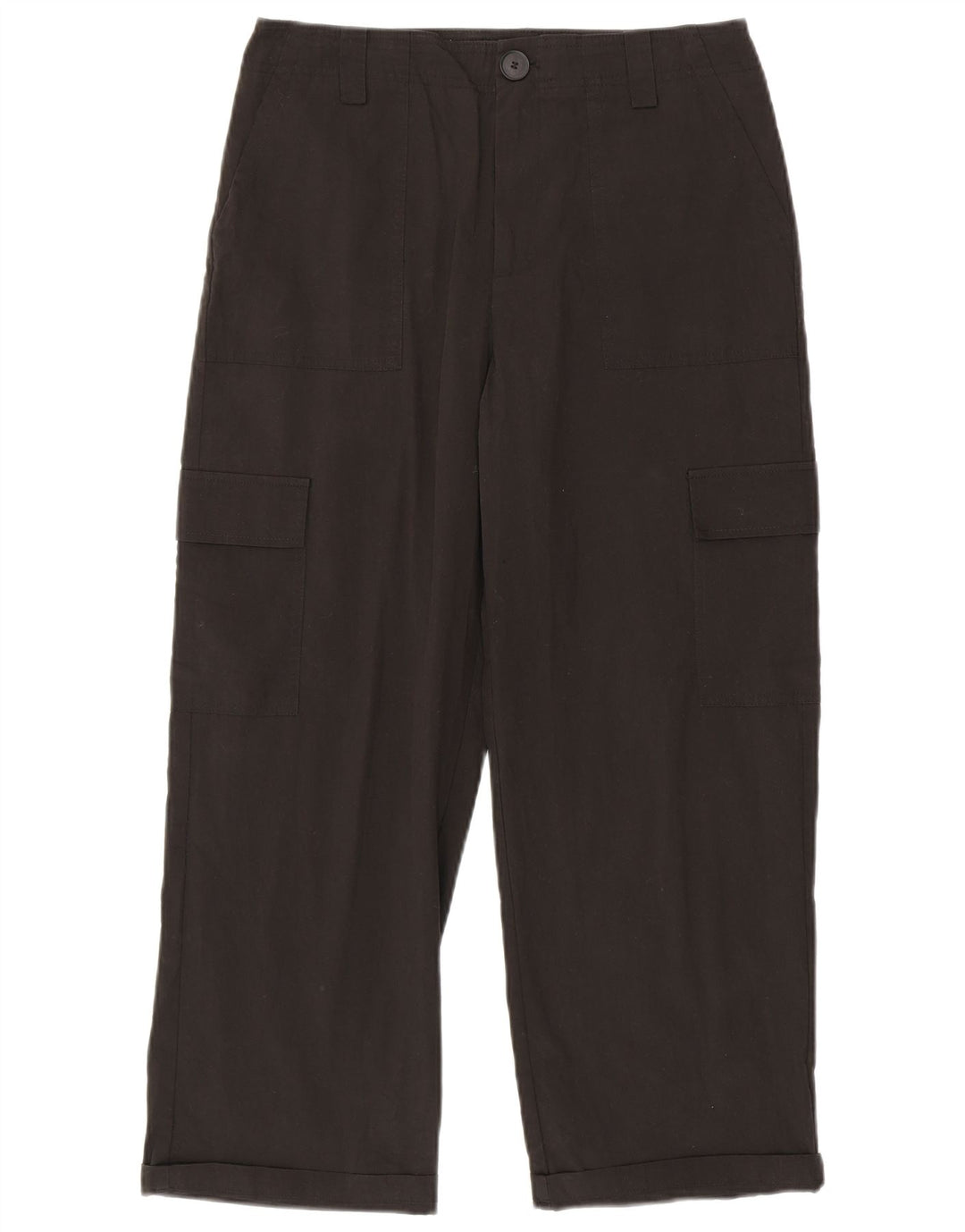 Pantaloni cargo dritti da donna Zara medi W28 L25 cotone nero