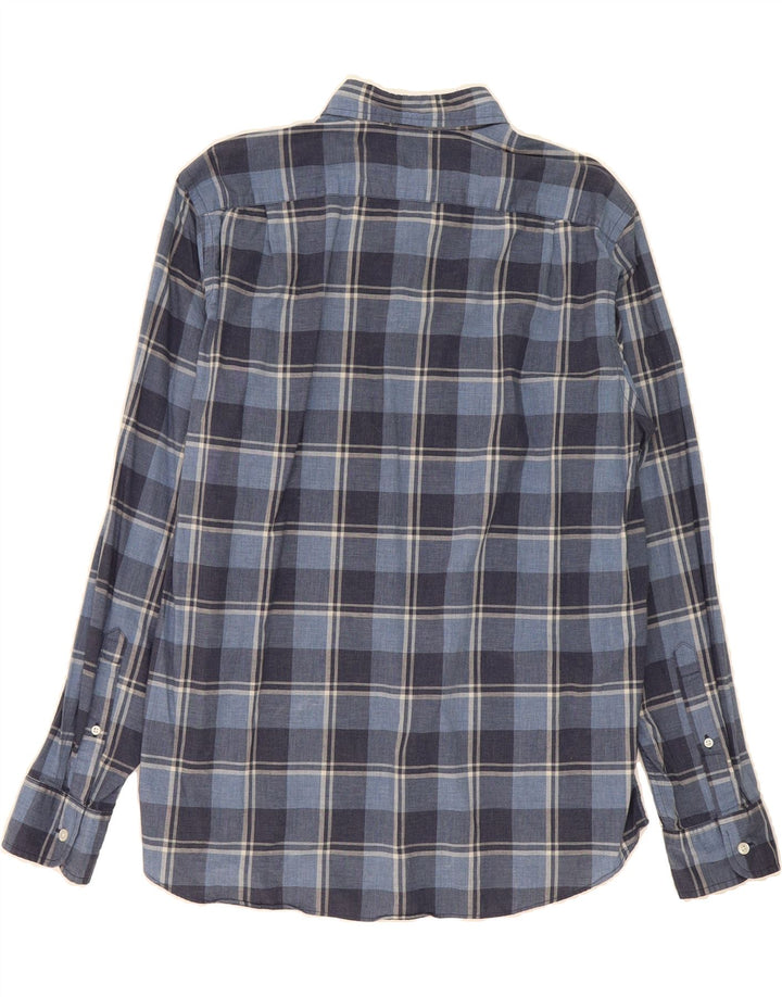 J. CREW Mens Shirt Large Blue Check Vintage J. Crew and Second-Hand J. Crew from Messina Hembry 