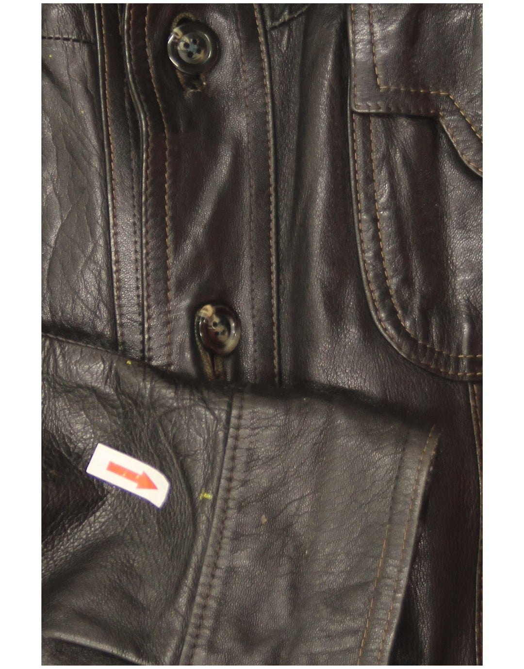 Giacca in pelle vintage da uomo UK 36 piccola nera