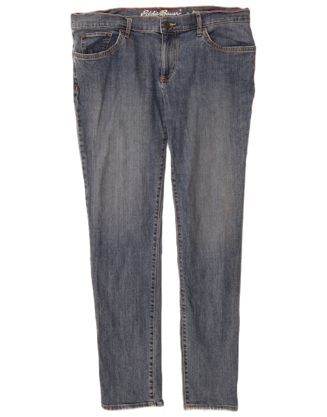 Jeans slim da donna Eddie Bauer US 10 Large W32 L30 cotone blu