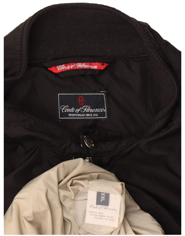 Giubbotto bomber da uomo Conte of Florence UK 44 2XL Nero Poliammide